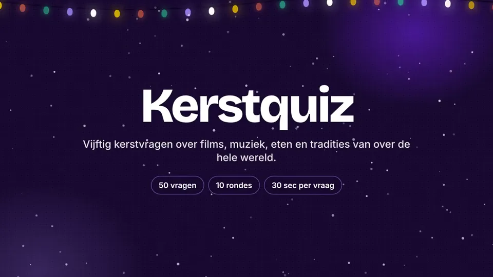 Kerstquiz · Even kijken hoe het werkt